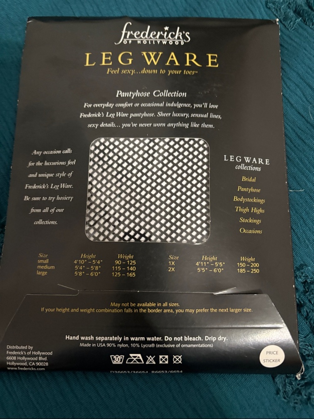 Frederick's of Hollywood Black Fishnet Pantyhose - Picture 3 of 3